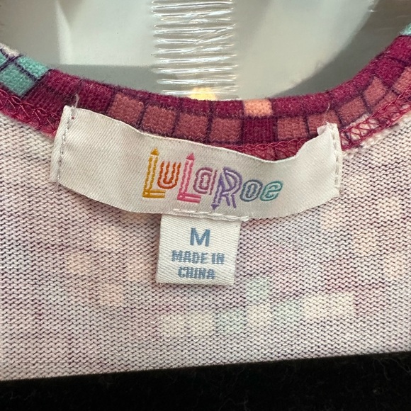 LuLaRoe Sarah Long Sleeve Duster Cardigan Pixelated Floral Print Size Medium M - Picture 10 of 12